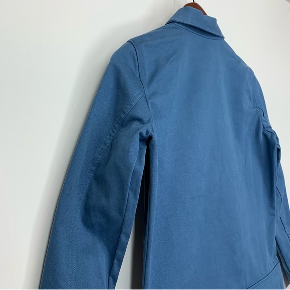 Zara Blue Button Down Long Sleeve Utility Mini Dress Fitted New Nwt Size XS - Picture 9 of 16